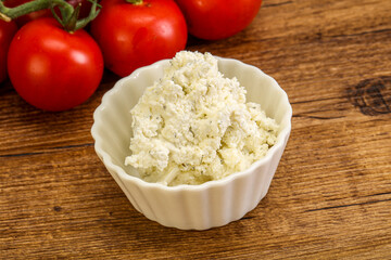 Soft cream cheese with herbs