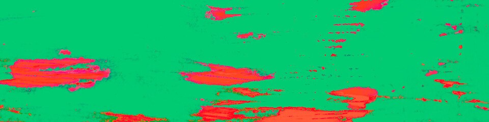 Abstract Red and Green Gouache Stroke. Grunge