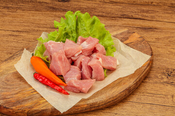Raw pork meat for cooking