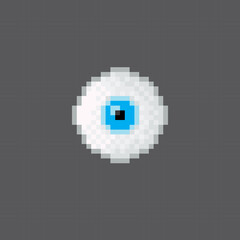 Fototapeta premium Eye icon. Eye pixel art. Vector picture.