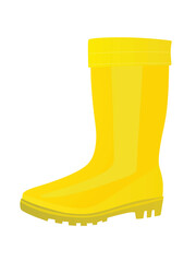 Yellow  rubber boots. vector illustration