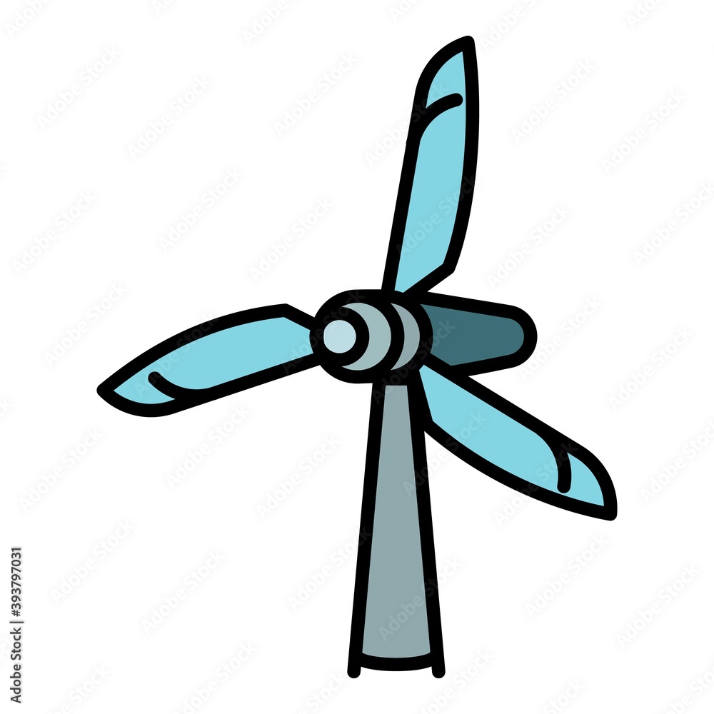 Poster wind turbine icon. outline wind turbine vector icon for web design isolated on white background