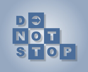 Do not stop con sfondo colorato