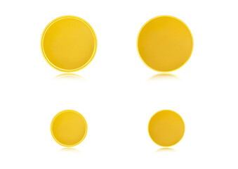 Gold coins isolated on white background