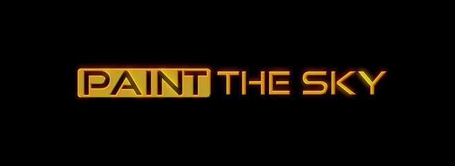 Fototapeta premium Paint the sky con sfondo colorato