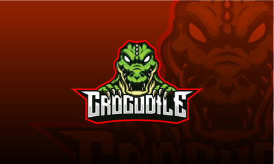 Angry crocodile mascot vector