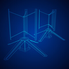 Darrieus wind turbine. Windmill generator