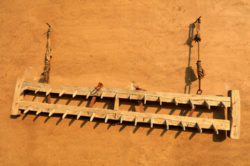 Traditional harrow plough in ancient China