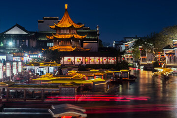 Fototapeta premium 中国江苏南京夫子庙