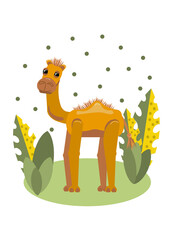 Flat illustration. An isolated animal for children concept. For teachers, apparel, stationery, accessories, postcards.  