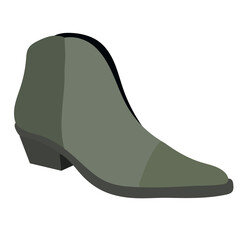 vector, isolated flat style shoes womens autumn