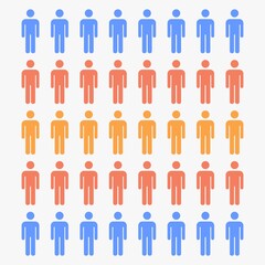 colorful group of people illustration concept vector.