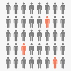people icon think different illustration concept,vector.