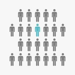 people icon think different illustration concept,vector.