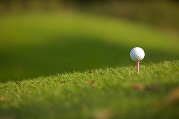 Golf ball on tee