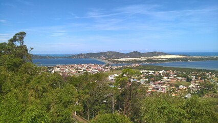 Obraz premium Lagune, Ausblick von Düne, Florianópolis, Santa Catarina, Brasilien