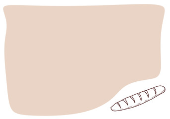 hand drawn food baguette doodles icons background