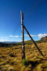low voltage power grid in Patagonia, Argentina