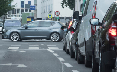 traffic jam in the city