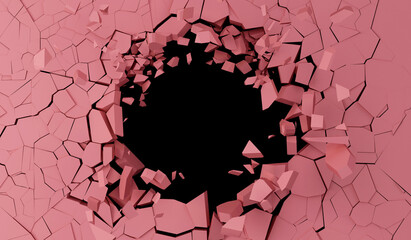 Broken Pink Wall minimalism trendy background