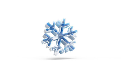 Fototapeta premium Icy Snowflake Icon on white background