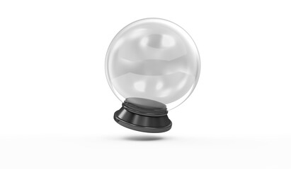 Empty Crystal Ball on white background