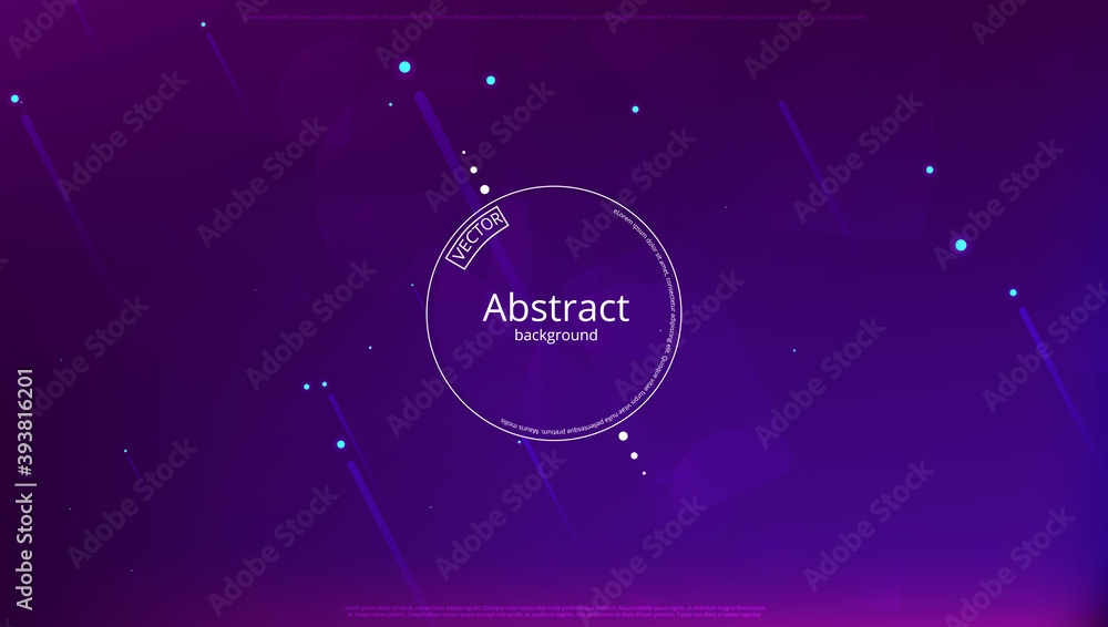 Poster Abstract banner with gradient shapes and blur background with dark neon color. Dynamic shape composition. Vector template design