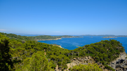 Panoramic view on the Golfe of  Saint Tropez