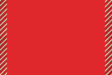 Red background with stripes along the edges. White and red stripes around the edges of the red sheet of paper. Wrapping paper. Festive background.