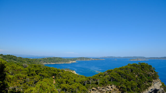 Panoramic view on the Golfe of  Saint Tropez