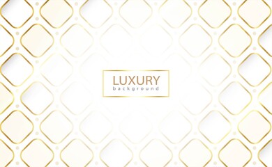 White Background with rounded rectangle. Golden Luxury Line
