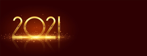 Glowing new year 2021 on maroon background