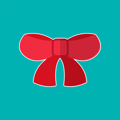 Christmas Butterfly Icon Vector Flat Background