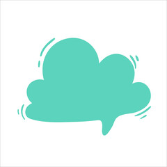 Speech Bubble for Entering Conversation Messages and Thoughts of Cartoon Characters