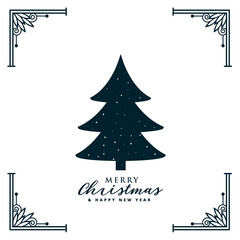christmas tree design with decorative frame border
