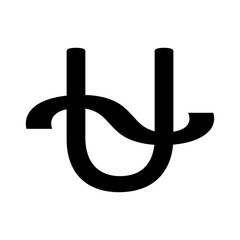 Ophiuchus symbol on white.