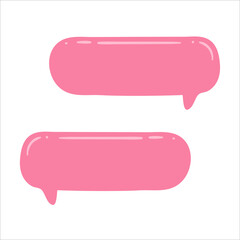 Speech Bubble for Entering Conversation Messages and Thoughts of Cartoon Characters