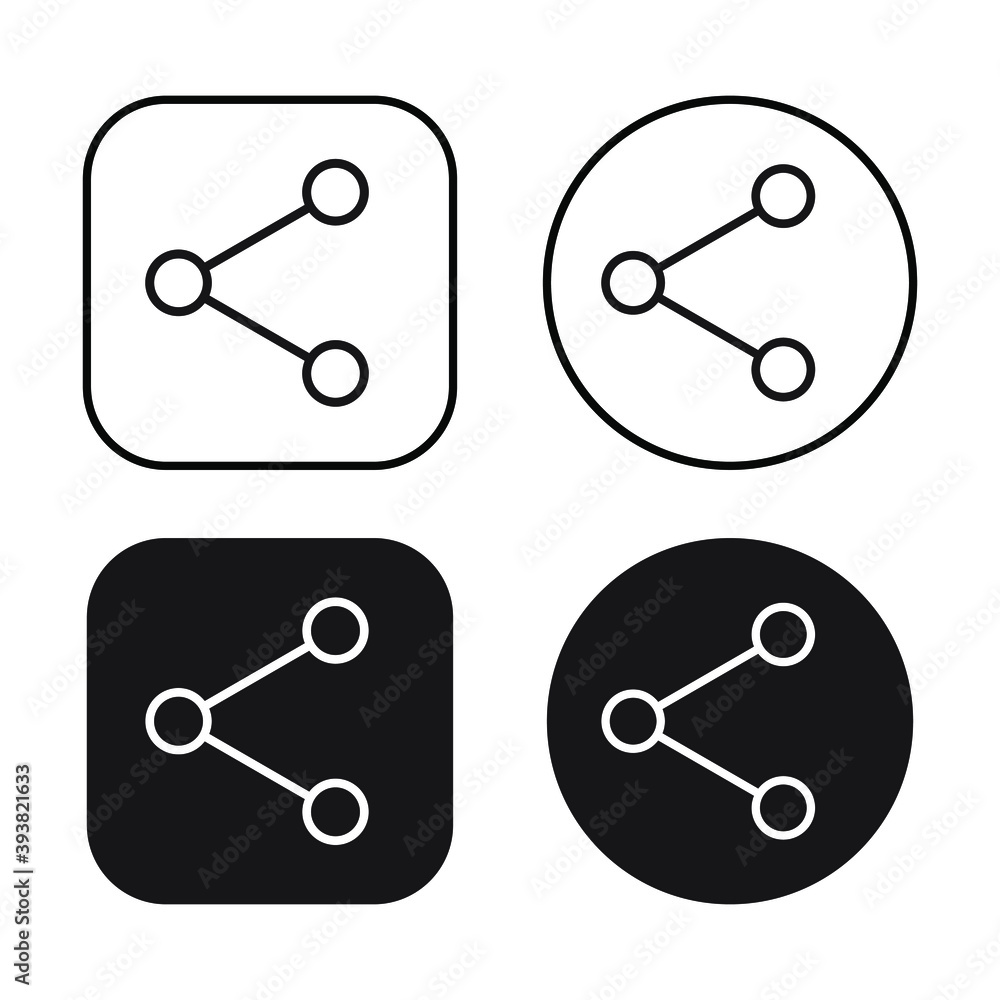 Poster share vector icon. link symbol. social media interface panel button. flat web and application sign. 