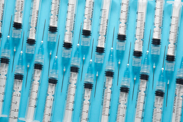 Syringes close-up view