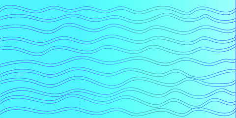Turquoise blue  background with waves, wide 