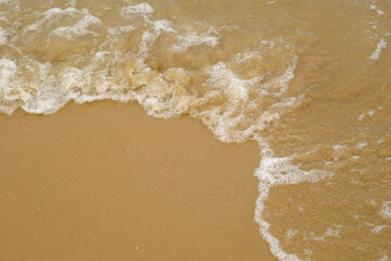soft wave on the beach in the sea