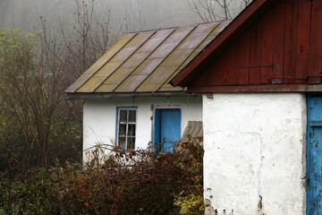 old abandoned one-storey rural house