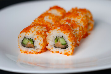 sushi roll with salmon