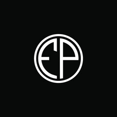 FP MONOGRAM letter icon design on BLACK background.Creative letter FP/ F P logo design.
 FP initials MONOGRAM Logo design.