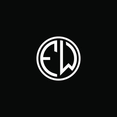 FW MONOGRAM letter icon design on BLACK background.Creative letter FW/ F W logo design.
FW initials MONOGRAM Logo design.