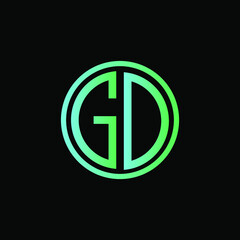 GO MONOGRAM letter icon design on BLACK background. Creative letter GO/ G O logo design.
GO initials MONOGRAM Logo design.