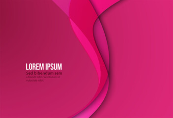 Abstract header blue pink orange wave vector design.