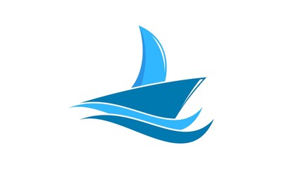 Ship in the sea illustration vector design