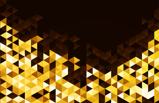 Abstract template background with gold triangle shapes.