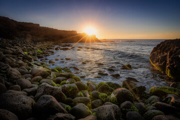 Fototapeta na wymiar beach and sunset landscape photography long exposure